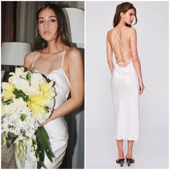 STONE COLD FOX SILK TEMPTATION GOWN BRIDAL FOR LOVE LEMONS HOUSE OF CB WEDDING - Picture 6 of 16